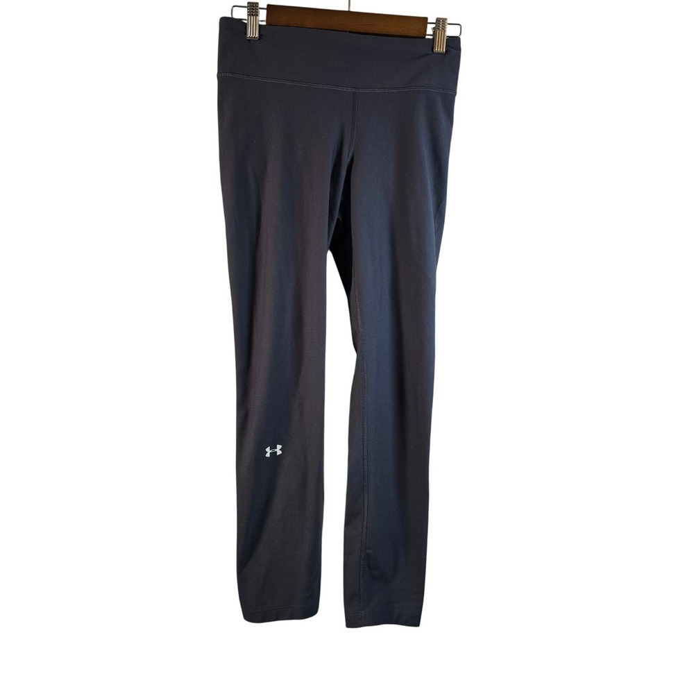Under Armour HeatGear Compression Leggings Gray Women Medium Reflective Training